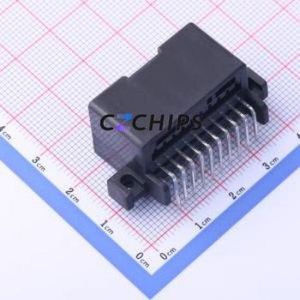 K174051WR-2x10-PTSN Automotive Connector Bent Lead Through Hole Connector 20P 2.5mm 2 Right Angle Insert - Product Image 2