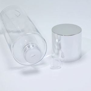Bouteilles de lotion vides écologiques pour soins de la peau 120ml/150ml/180ml avec bouchon argenté, flacon cosmétique en plastique PET pour toner - Product Image 3