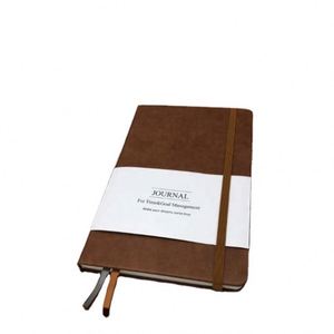 Carnet en cuir A5 avec couverture rigide et bande élastique, logo personnalisé - Product Image 4
