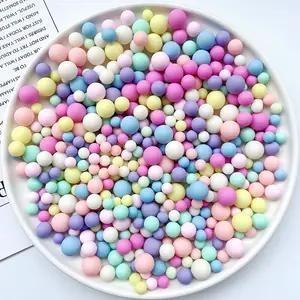 factory price wholesale resin DIY 6mm 8mm 10mm mixed colors beads plastic no hole beads for gift box mobile phone filling