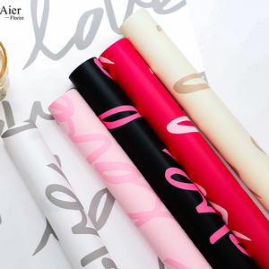 Aierflorist mới 58*58cm 20 tờ tình yêu lớn ngày Valentine Hoa bó hoa giấy gói - Product Image 2