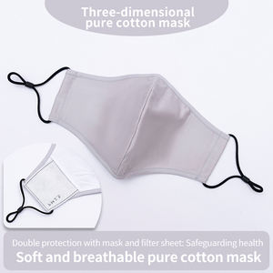 Mascarilla Facial de Algodón Reutilizable y Transpirable al por Mayor, Lavable, de 3 Capas, <span class=keywords><strong>con</strong></span> Logotipo Personalizado, Impresión OEM/ODM, <span class=keywords><strong>Mascarillas</strong></span> de Algodón para Adultos - Product Image 1