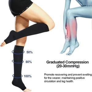 <span class=keywords><strong>Bas</strong></span> <span class=keywords><strong>de</strong></span> contention OEM personnalisés pour varices, 23-32 mmHg, socles médicaux jusqu'au genou pour soulager les douleurs aux jambes - Product Image 6