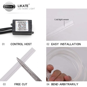 Luz Ambiental Fría para Automóvil, Línea de Luces para Automóvil, Luces LED de Neón para Automóvil, Tira de Luz Ambiental Interior RGB de Neón - Product Image 2