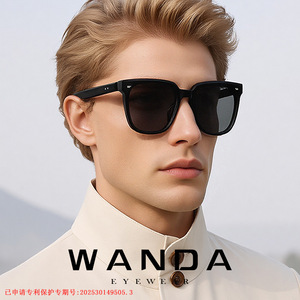 Sunglasses P1002 <b>Black</b> <b>Frame</b> Nylon Lens UV400 Protection Unisex Commuting Style - Product Image 3