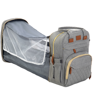 กระเป๋าเป้สะพายหลังใส่ผ้าอ้อมอเนกประสงค์แบบพับได้กระเป๋าผ้าอ้อมสำหรับเด็กกระเป๋าเป้สะพายหลังพร้อมสถานีเปลี่ยน - Product Image 2