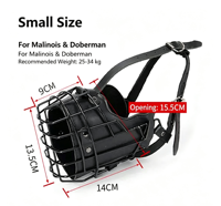 USMILEPET Direct usine Muselière pour chien en cuir et métal, robuste, type panier en fil métallique, pour grands chiens, pour le travail et l'entraînement