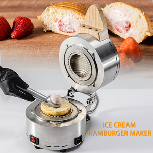 Mesin Pembuat Es Krim Sandwich New Miles Otomatis, Makanan Jalanan Korea, Lapisan Anti Lengket, Baja Tahan Karat 304, Ringan, Model Meja - Product Image 3