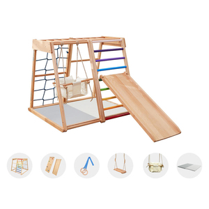Cadre d'escalade en <span class=keywords><strong>bois</strong></span> WestShore pour enfants Échelles Jouets Jeu d'escalade <span class=keywords><strong>Arche</strong></span> d'escalade intérieure et cadre de rampe pour aire de <span class=keywords><strong>jeux</strong></span> extérieure pour enfants - Product Image 5