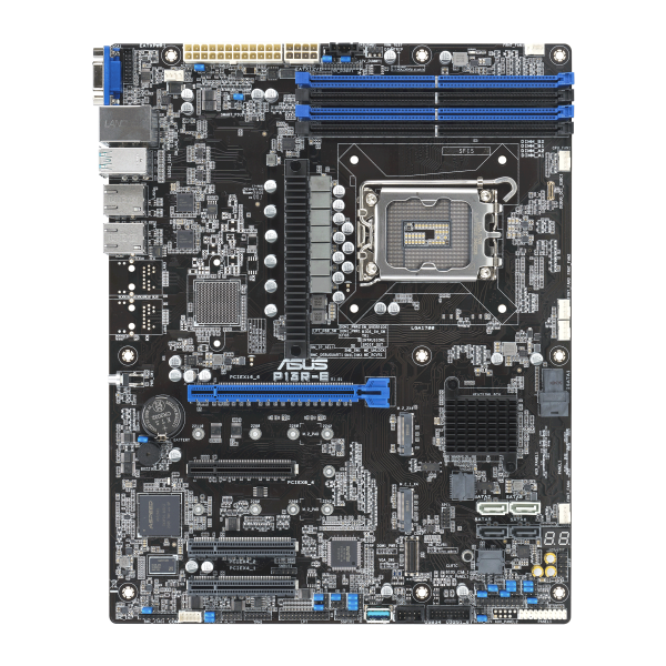 P13R-E Is an Intel Xeon E-2400 and Intel Xeon 6300 LGA 1700 ATX Server Motherboard with Four DDR5 ECC UDIMM Slots