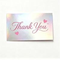 Carte de vœux rectangulaire en carton holographique irisé pour la décoration de boîtes cadeaux et l'emballage de petits cadeaux en boutique