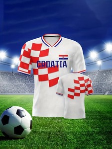 Camiseta de equipos nacionales de fútbol de la Copa de Europa original, técnica impresa de Talla grande-Inglaterra para Suiza, Portugal y Croacia - Product Image 4
