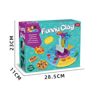 JinYing Jouets créatifs pour enfants Hamburger <span class=keywords><strong>Pizza</strong></span> Funny Pretend Play x10 Jouet en argile coloré pour enfants avec accessoires - Product Image 5