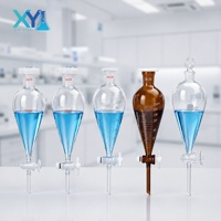 Corong Pemisah Kerucut Kaca Tebal Berkualitas Tinggi OEM untuk Laboratorium Kimia, Corong Pemisah Kerucut Berdinding Tebal