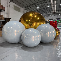 Ballon miroir en PVC coloré à vente chaude 100 cm Boules miroir brillantes Sphère miroir gonflable pour décoration