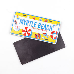 Plaques d'immatriculation de voiture magnétiques en aluminium personnalisées en gros, souvenirs de pays, plaques métalliques, aimants de réfrigérateur - Product Image 4