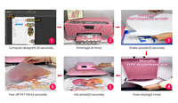 Impresora DTF A3 XP600 de 13 Pulgadas para Ropa, Máquina de Impresión para Camisetas, Ideas para Pequeños Negocios, Impresora DTF Rosa