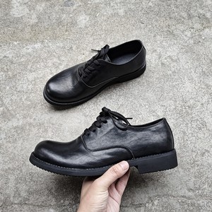 Chaussures pour hommes en cuir de vachette japonais vintage de haute qualité, faites à la main, tendance, uniques, en cuir véritable vieilli, chaussures décontractées à la mode - Product Image 3