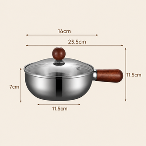 Single Handle Walnut Bowl Household Metal Snack Egg Noodle Salad Milk <b>Pot</b> <b>for</b> Mixing <b>Pot</b> - Product Image 4