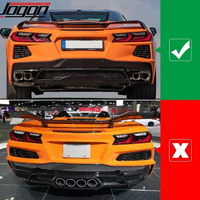 Diffuseur de pare-chocs arrière en fibre de carbone sèche pour Chevrolet Corvette C8 Stingray Z51 2020-2025 - Accessoires extérieurs