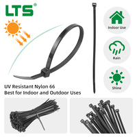 Attaches de câble en nylon 66 autobloquantes Attache de câble noire à fermeture éclair 14 pouces 4.8mm * 350mm Attache de câble Nylon66 auto-sécurisée