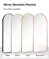 Miroir sur pied de grande taille au design moderne, forme personnalisée en arche, miroir mural pleine longueur