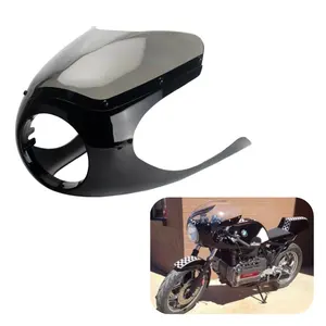 Kính Chắn Gió Thông Dụng Đèn Pha Tròn 6-1/4 "6.25" Fairing Nửa Cho Yamaha RD 125 200 250 350 400 Honda Kawasaki BMW SV650X