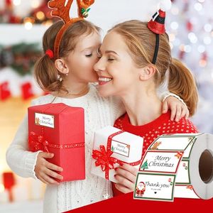 Étiquettes thermiques directes Joyeux Noël, autocollants aquarelle pour petites entreprises, pour inventaire, adresse, nom, étiquette cadeau - Product Image 3