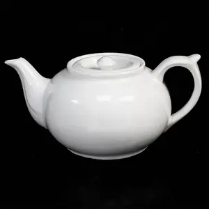 批发酒店陶瓷茶壶散装白色新骨瓷茶壶素白瓷茶壶