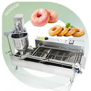 Fully Commercial Automatic High Quality Mini Gas Doughnut Donut Glaze Make Maker Fryer Machine for Donut