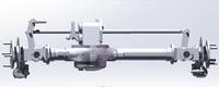 Mini atv niveleuse arrière essieu intermédiaire et différentiel arbre transversal mécanisme pièces assemblage pour tricycle e-bike