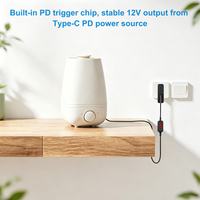 Kabel Trigger USB C PD 12V 9V 15V 20V Tegangan Tetap, Kabel Decoy Tipe-C, Adaptor Step Down LED untuk Router Modem