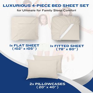 Set di Lenzuola Serie 1500 |   Biancheria da Letto Ultra Morbida e Fresca per Hotel - Tasche Profonde - Resistente a Rughe, Macchie e Sbiadimento - Product Image 3