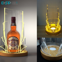 Panneau de signalisation lumineux LED personnalisé en usine DSP du Vietnam Présentateur de bouteilles pour bar
