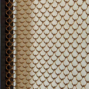 Pembatas Ruangan Gaya <span class=keywords><strong>Fashion</strong></span> Grosir, Dekoratif, Kawat Logam Anyaman, Jaring Rantai Baja Tahan Karat Warna Emas - Product Image 1