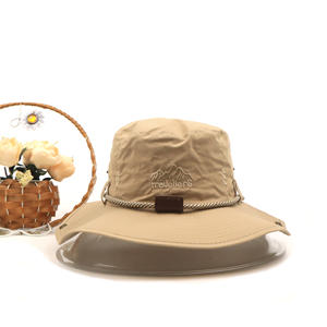 Bonnet de pêche pour bébés en plein air casquette de seau de soleil de <span class=keywords><strong>montagne</strong></span> broderie anti-UV plage camping randonnée chapeau de pêcheur de cyclisme décontracté - Product Image 2