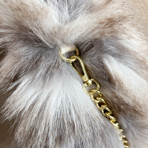 <span class=keywords><strong>Fausse</strong></span> <span class=keywords><strong>fourrure</strong></span> de renard femmes luxe <span class=keywords><strong>fourrure</strong></span> de laine affleurante avec poignées en tissu semblable à la laine sac à main sac à poignée supérieure - Product Image 4