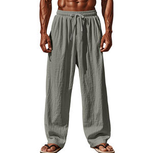 <span class=keywords><strong>Pantaloni</strong></span> da uomo alla moda <span class=keywords><strong>pantaloni</strong></span> da corsa per Fitness in cotone traspirante da palestra <span class=keywords><strong>pantaloni</strong></span> larghi da uomo di alta qualità a gamba dritta - Product Image 5