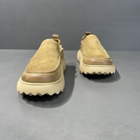 2026 Mocassins à enfiler à semelle épaisse en cuir pleine fleur ajourés pour homme, chaussures de sport décontractées respirantes