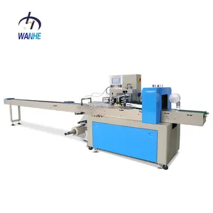 WANHE Ice cream lolly popsicle packaging machine biscuit food pillow packing machine horizontal flow wrapping machine