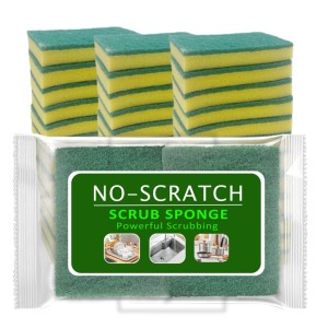 3 Pcs Bán Buôn Chất Lượng Tốt Hộ Gia Đình Làm Sạch Nhà Bếp Món Ăn Rửa Dễ Dàng Scrubber PU Miếng Bọt Biển - Product Image 1