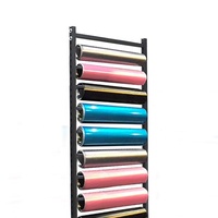 Présentoirs en rouleau de tissu Supports d'affichage en papier peint Revêtement de sol Présentoir en rouleau de tissu avec roues