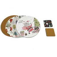 Napperons et sous-verres en bois MDF de haute qualité pour décor de Noël de restaurant personnalisé