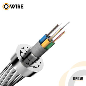 Câble à fibre OPGW d'alimentation d'usine, noyau 4-48 pour ligne aérienne à haute tension, excellente performance de protection contre la foudre - Product Image 2