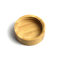 Venta Caliente de Fábrica, Botella de Especias de Lujo Personalizada, 61 mm, 80 mm, Tapa de Madera, Tapa de Bambú Real, Botella Cosmética, Tapa de Madera, Tapa de Bambú