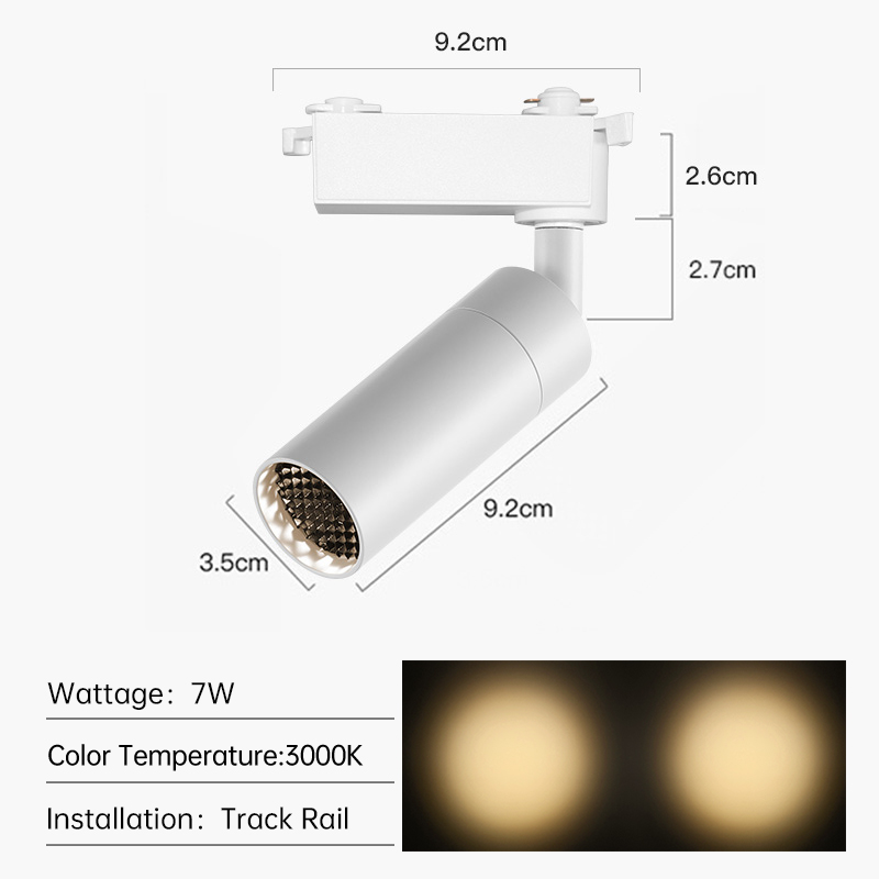 Voie 7W-3000K-2Wries-Blanc