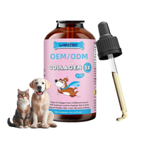 Liquide au collagène pour animaux de compagnie-Supplément pour la peau et le pelage pour chiens Support pour les hanches et les articulations-Collagène liquide pour chiens avec acide hyaluronique