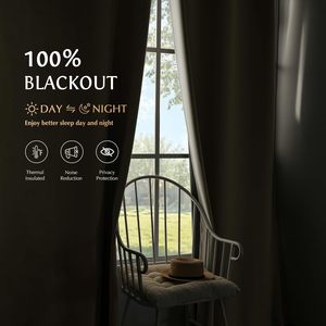 Cortinas Opacas Modernas de 300 g/m², 95% de Opacidad, Aislamiento Térmico, Ahorro de Energía, Tamaño Personalizado, Bloqueo de Sonido, Económicas - Product Image 2