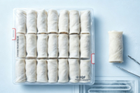 100g de rouleaux de printemps croustillants aux légumes, surgelés, prêts à frire, collation asiatique, IQF, co-package, OEM, service alimentaire en gros
