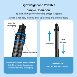 Chất Lượng Cao Phổ Sống Ảnh Tự Sướng Thanh Có Thể Thu Vào <span class=keywords><strong>Monopod</strong></span> Sợi Carbon Tàng Ảnh Tự Sướng Thanh Cho Hành Động Máy Ảnh Điện Thoại - Product Image 4
